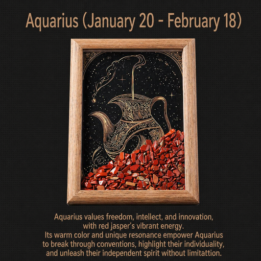 Handcrafted Natural Crystal Zodiac Constellation Frame