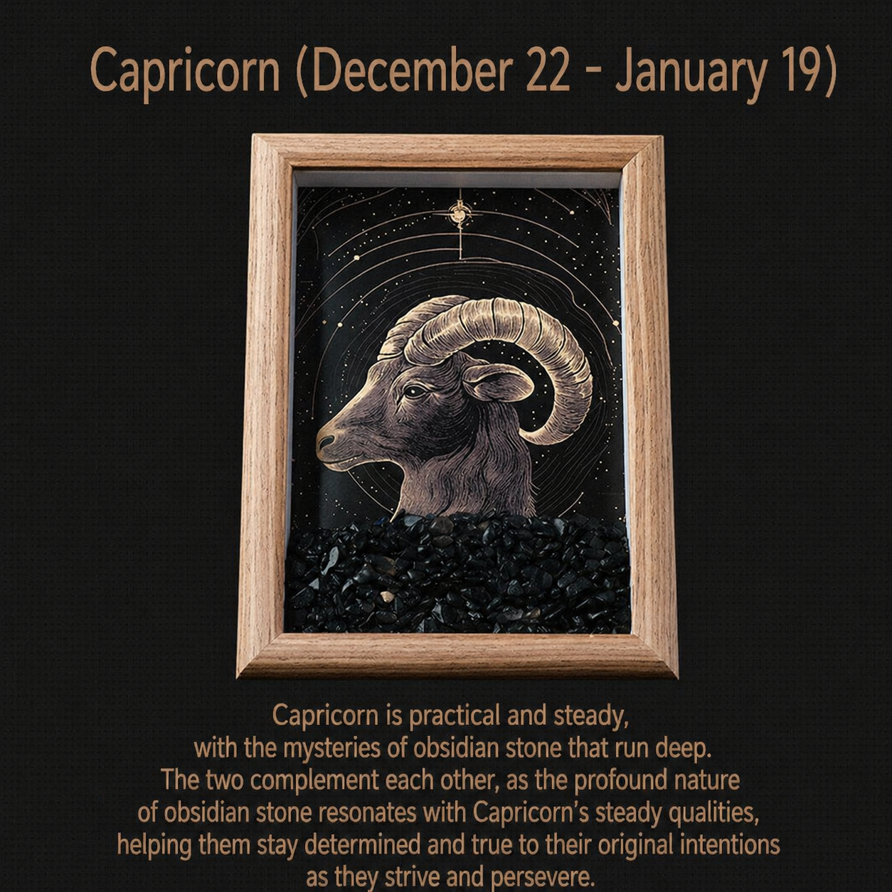 Handcrafted Natural Crystal Zodiac Constellation Frame