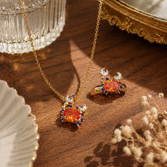 Fanta Stone Crab Necklace+Fanta Stone Crab Ring
