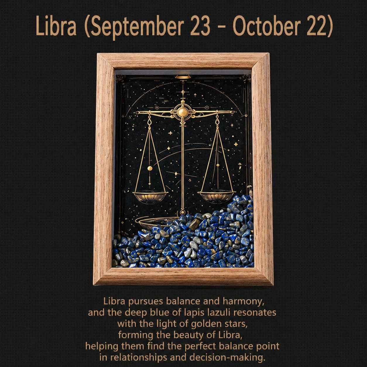 Handcrafted Natural Crystal Zodiac Constellation Frame